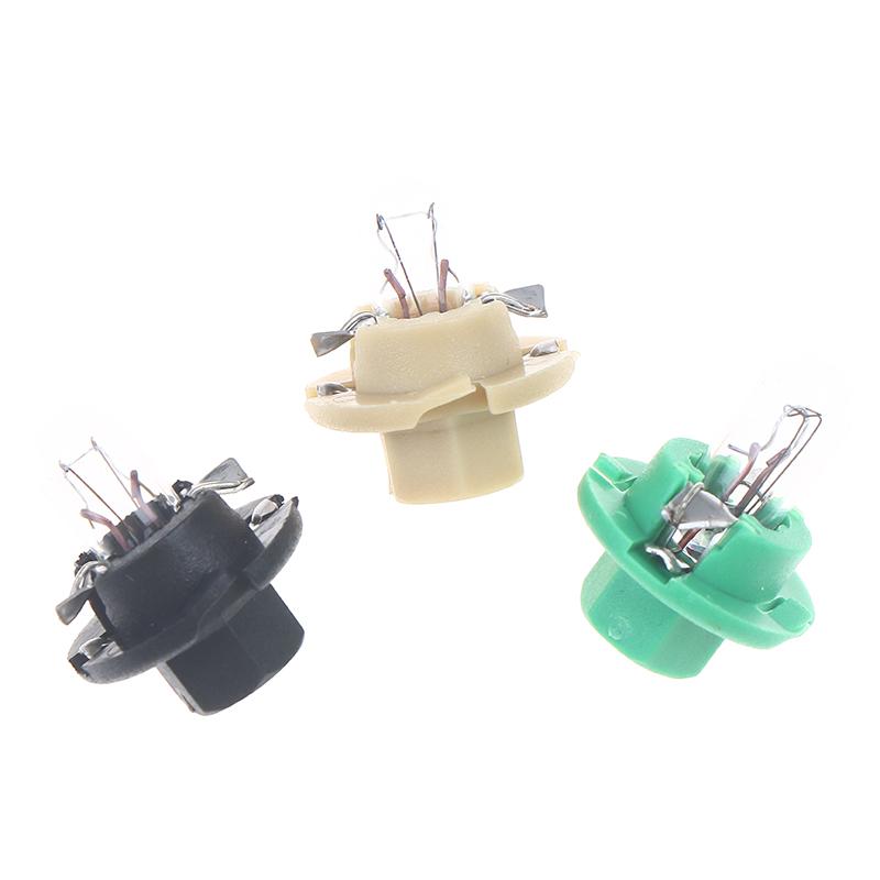 2Pcs T5 Bulb Lamps For Car Dashboards Instrument 12V 1.2W 1.5W 2W Black/Green/Yellow Base Instrument Indicator Bulbs