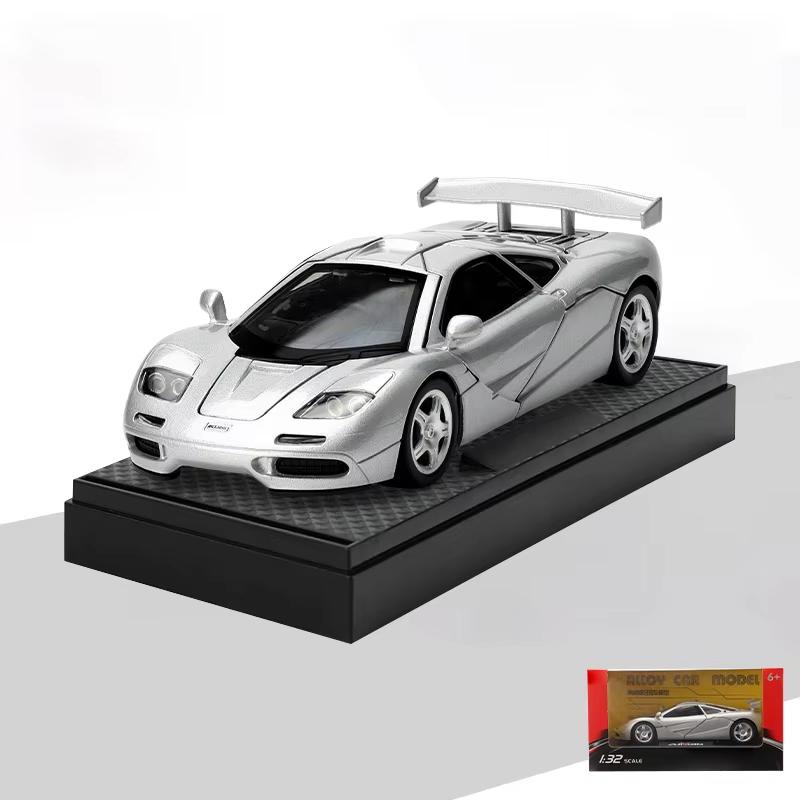 1:32 McLaren F1 XP4 XP5 1933 Supercar Alloy Metal Diecast Model Car Sound And Light Pull Back Children's Toys Car Holiday Gifts
