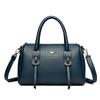 New Vintage Boston Leather Plutonium Large Capacity Women's Bags  Solid Color Female Fashion Shoulder Crossbody Bags