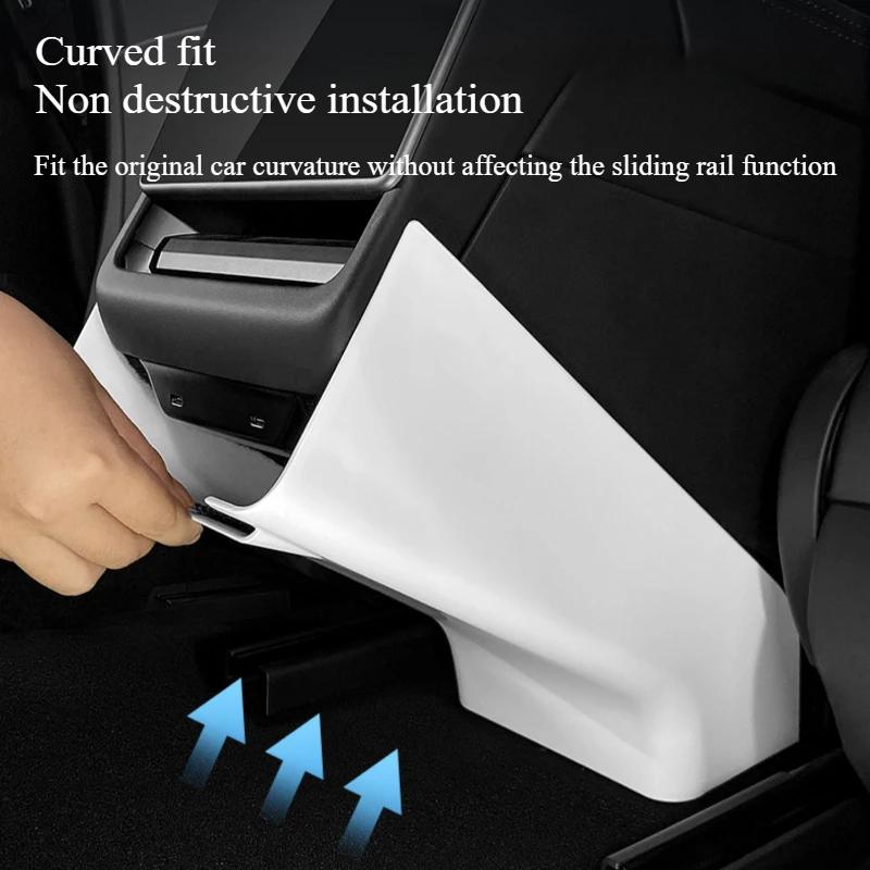 Back Air Vent Trim Protective Cover for Tesla Model 3 Highland Model Y Juniper 2025 Rear Anti Kick Cover Rear Air Outlet Frame