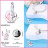 Copper Cute Cat Claw Pink Charm Beads For 3Mm Original Bracelet Diy Fine Jewelry Making