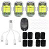 4pcs Drone Strobe Light USB Charging M3 Turn Signal Indicator Waterproof 3.7V 350mAh High Brightness for Motorcycle Bike Drones