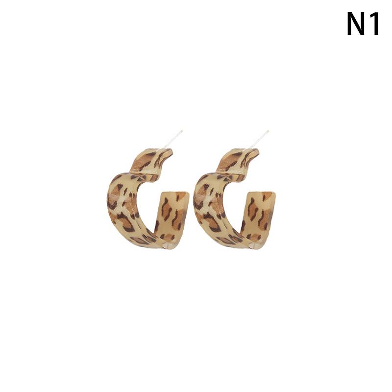 Europe And The United States  Charm Leopard Heart-Shaped Earrings Female Sexy  Girl Party Accessories Holiday Jewelry