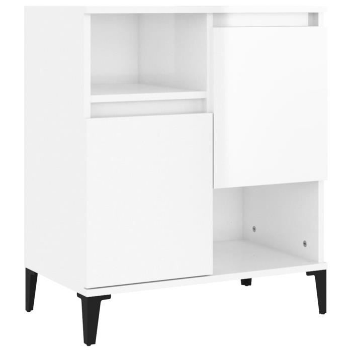 VidaXL Buffet White High Gloss 60x35x70 Cm Engineered Wood 821150
