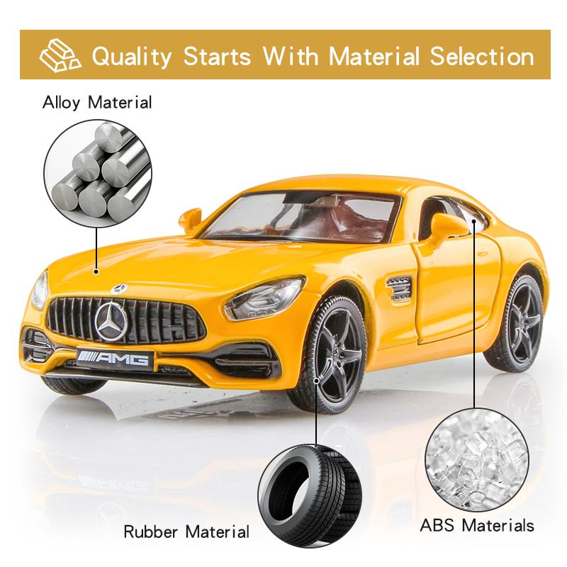 5 Inch Metal Car Simulation Exquisite Diecast & Toy Vehicle Mercedes Benz GTS AMG RMZ City 1:36 Alloy Model Gifts For Children