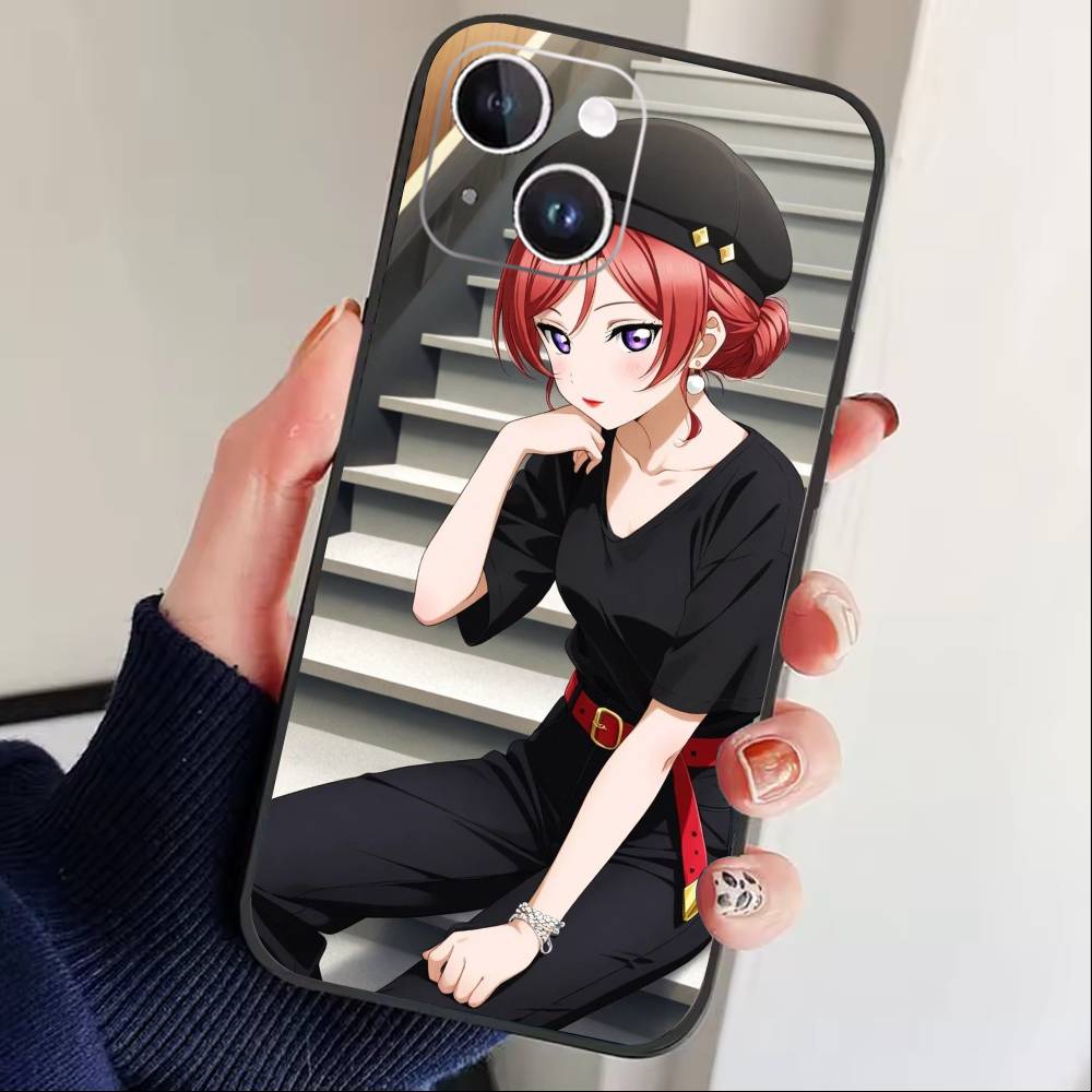 Nishikino Maki-Love Live Phone Case For iPhone17,16,15,14,13,12 Plus,Max Soft Silicone Black Cover