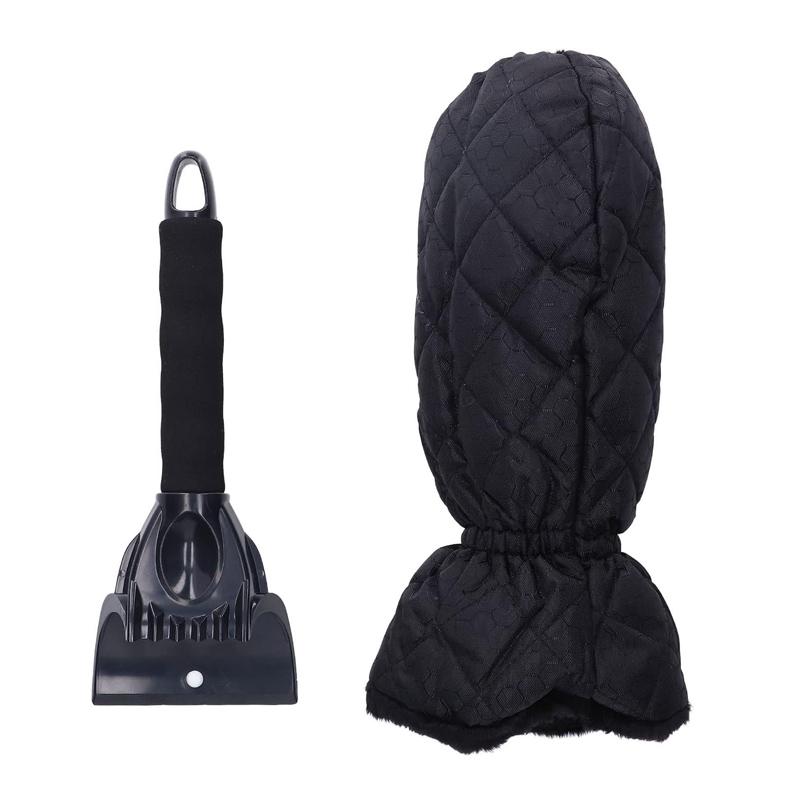 Car Windshield Ice Scraper Mitt Waterproof Snow Shovel Brush With Warm Gloves Scratch-Free Snow Removal Tools for Car Cleaning