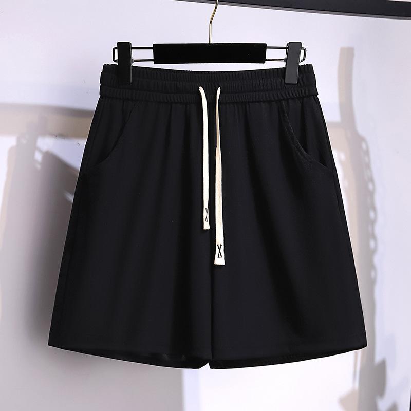 

Летняя мода плюс размер женские шорты свободные 7XL чёрный