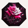 1pc Royal Melody Rose Umbrella with Plastic Handle,Suitable for All Seasons Home Travel Outdoor UmbrellaB1819