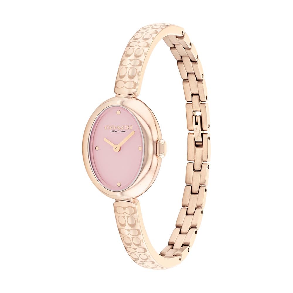 COACH SAMMY Pink Dial Stainless Steel Band 14504486