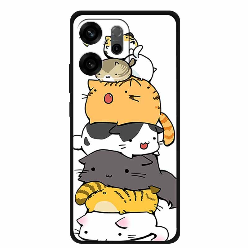 For Oppo Reno14 F Case 3D Flowers Emboss Phone Cases for Oppo Reno 14 F Reno14F 5G Back Protective Covers Soft Silicone Bumper