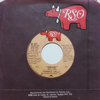 Płyta 7-calowa FRANKIE VALLI / GARY BROWN - Grease RS897 RSO 1978 Kanada Soul/Funk Używana