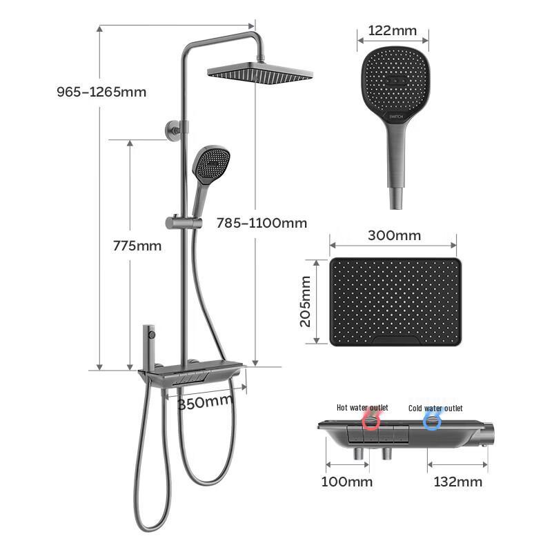 JOMOO Smart Thermostatic Piano Key Shower Set