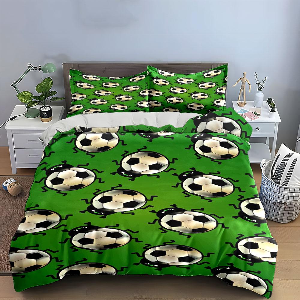 Soccer balls with legs. Bedding sets Duvet cover sets Duvet covers Pillowcases(1 * Duvet Cover 2 * Pillowcases without duvet insert)