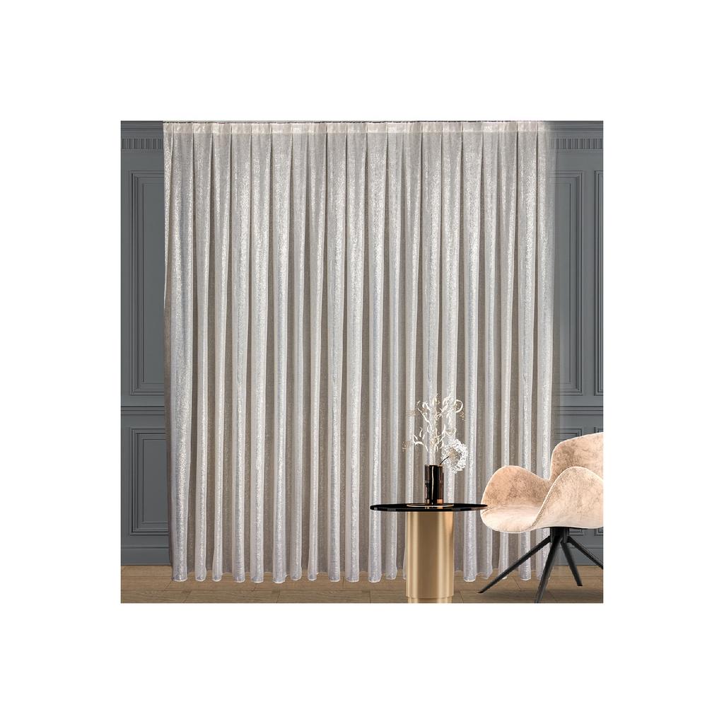 Curtain Flat High Quality Silvery Linen Tulle Curtain Regular Pile (1 To 2.5 Pile) Planting Gold