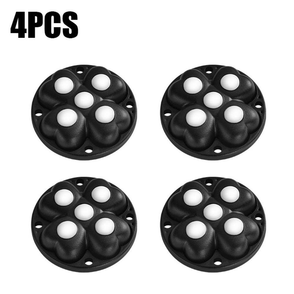 4Pcs 360°Rotatable Universal Wheel 5-Ball Storage Box Roller Durable Pulley