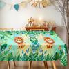 Jungle Lion Rectangle Table Cloth for Table Decoration Kitchen Dining Waterproof Reusable Tablecloth for Tables Party Picnic