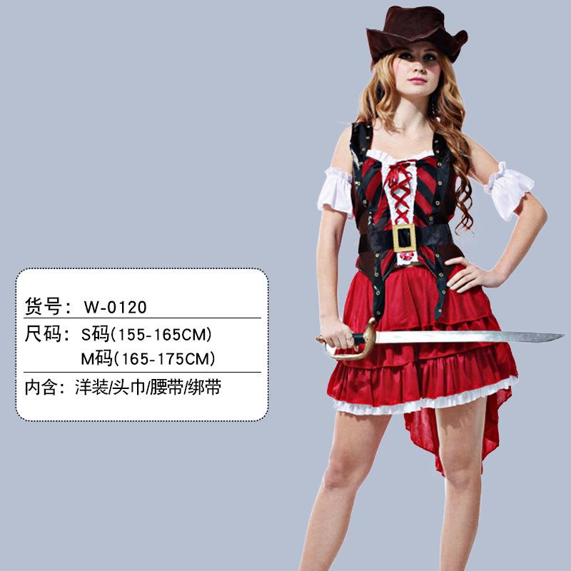 Halloween Adult Pirate Costumes Somali Jack Pirate Captain Dress Party Dress Up