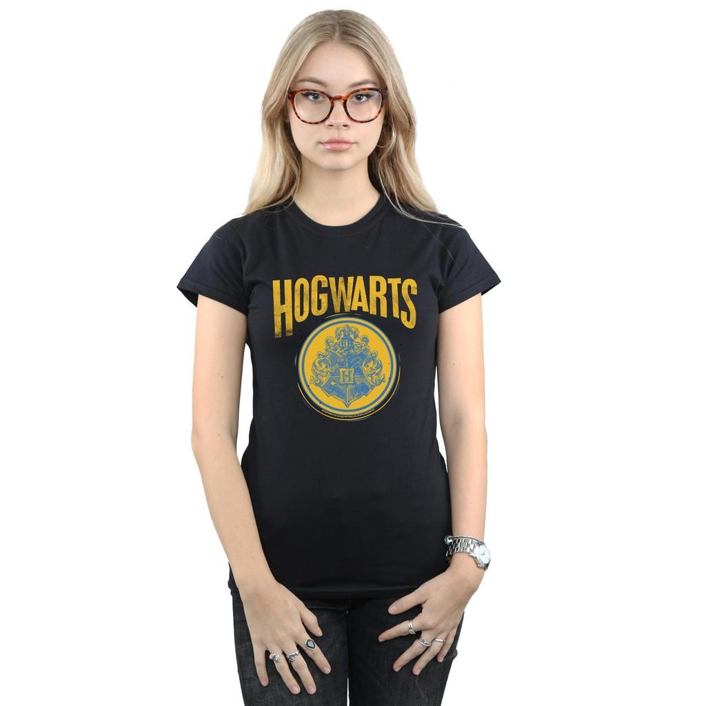 Harry Potter Womens/Ladies Hogwarts Circle Crest Cotton T-Shirt