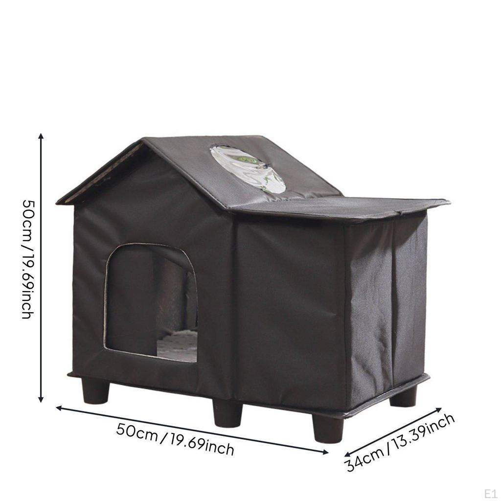 Outdoor Cat House Waterproof Weatherproof Season Pet Supply for Backyard, Garden, Patio