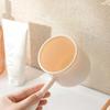 Home Brushing Cup Simple Mouthwash Couple Cup Straight Handle Punch-free Toothbrush Cup Holder Wall Mount Toothbrush Holder