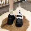 Thick-soled student velvet inner height-increasing women's shoes 2025 winter new sports and leisure shoes versatile high-heeled warm cotton shoes