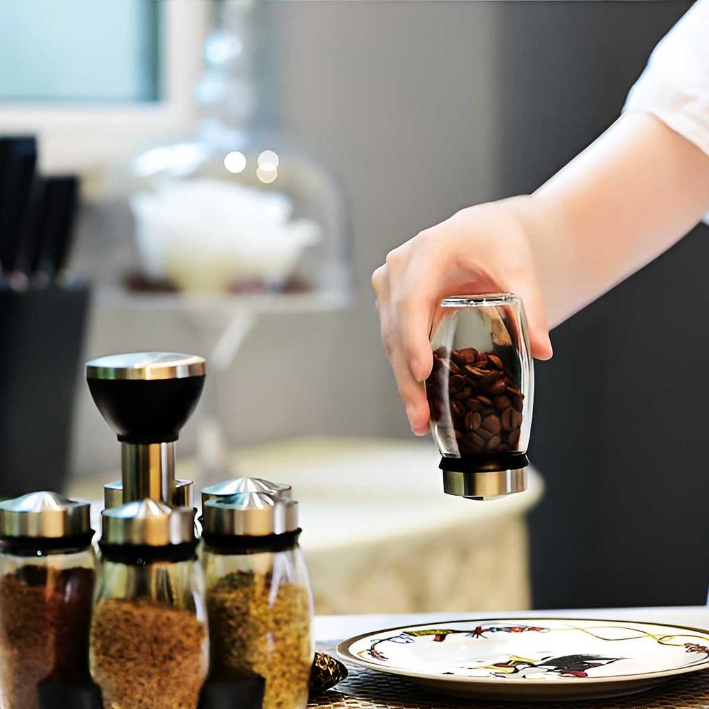 New Seasoning Bottle Set Seasoning Jar Kitchen Home Creative Rotating Seasoning Bottle Seasoning Box Glass Jar