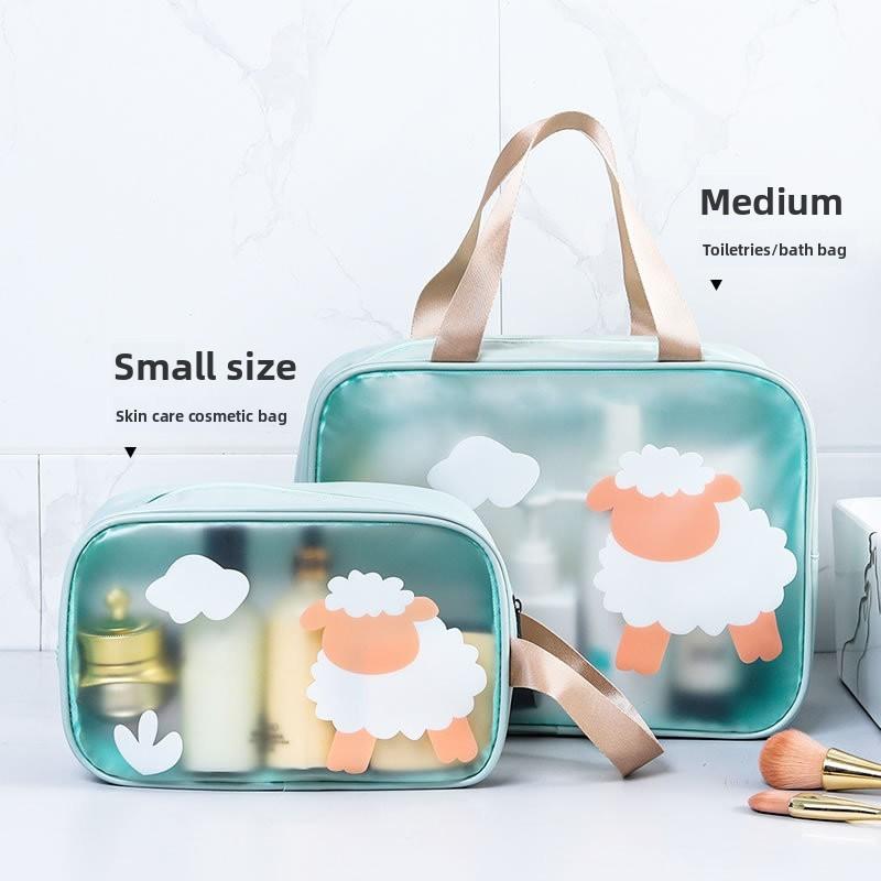 Modern Simple Pvc Cosmetic Organizer With Large Capacity For Home And Travel Use