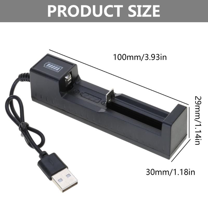 1-Slot Smart Charger with LED Indicator Intelligent Battery Charger for 14500 16340 18650 26650 Rechargeable Battery