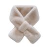 Ladies' Fashion Solid Color Plush Cross Scarf Neck Protector Cute Plush Thick Warm Neck