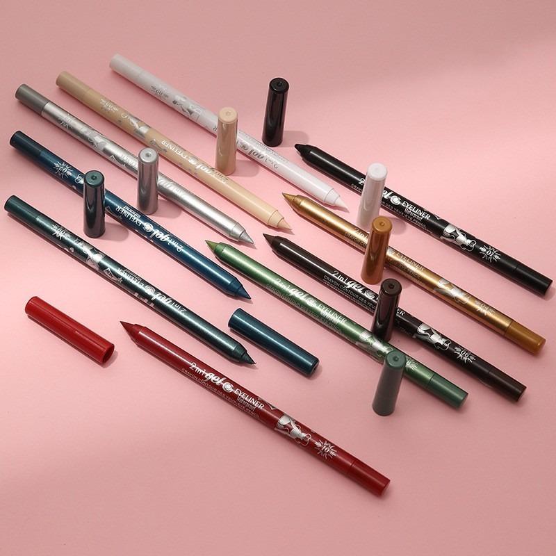 15 Renk Eyeliner Kalem Renkli Pigment Su Geçirmez Mavi Siyah Beyaz Renk Jel Eyeliner makyaj kalemi Göz Güzellik Kozmetik
