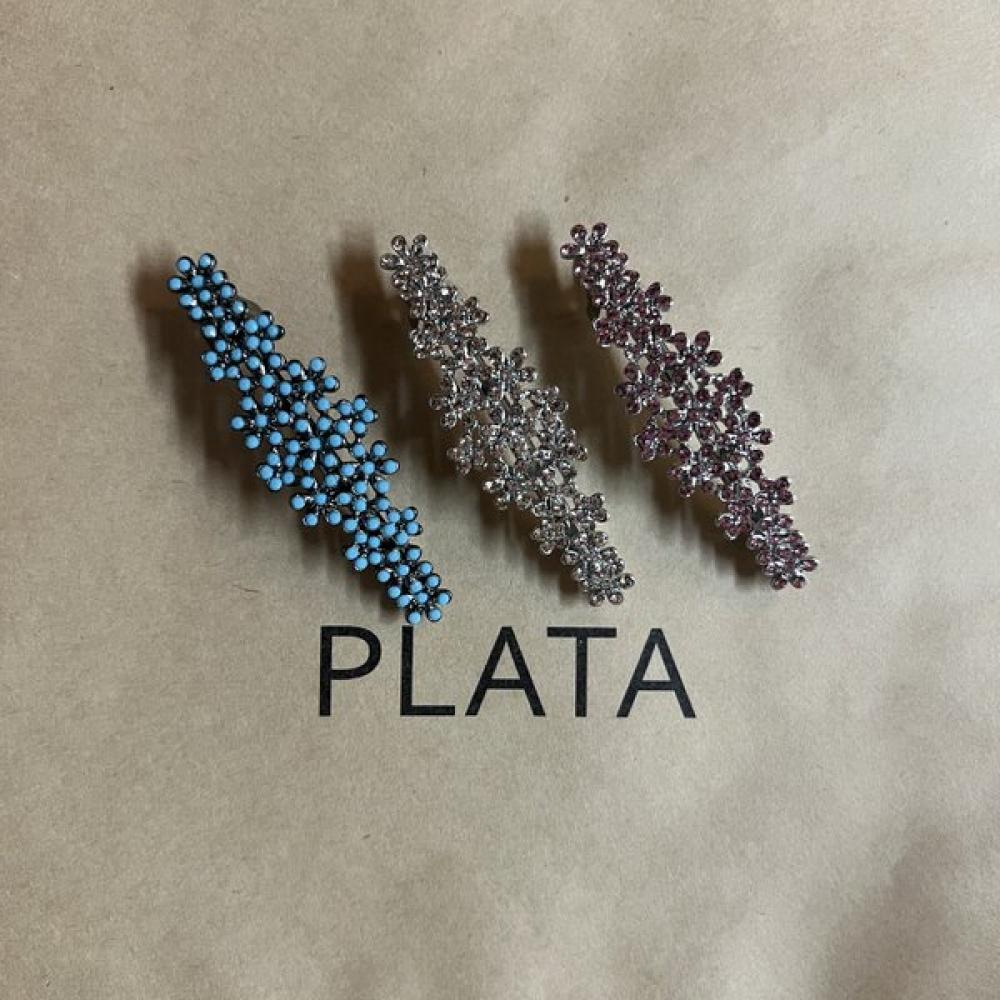 Plata Automatic Hairpin Flower Jewelry unique turquoise