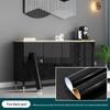 Black Wood Grain Self-Adhesive Wallpaper for Furniture and Countertops - Waterproof and Moisture-Proof Renovation Film
