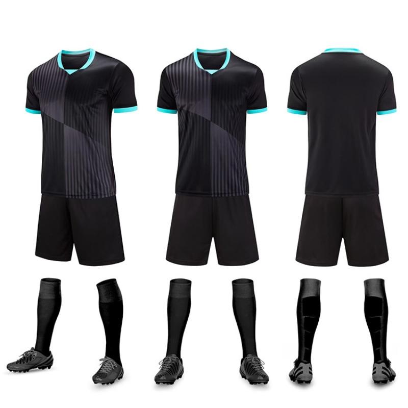 Football Jersey Set Men'S Game Sports Jersey Adult Primary School Students Children'S Training Jersey Short-Sleeved Jersey Quick-Drying