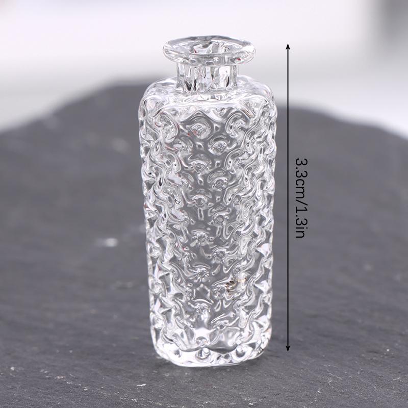 1:12 Dollhouse Miniature Glass Vase Dessert Cup Wine Bottle Wishing Bottle W/Corked Home Decor Toy Doll House Accessories