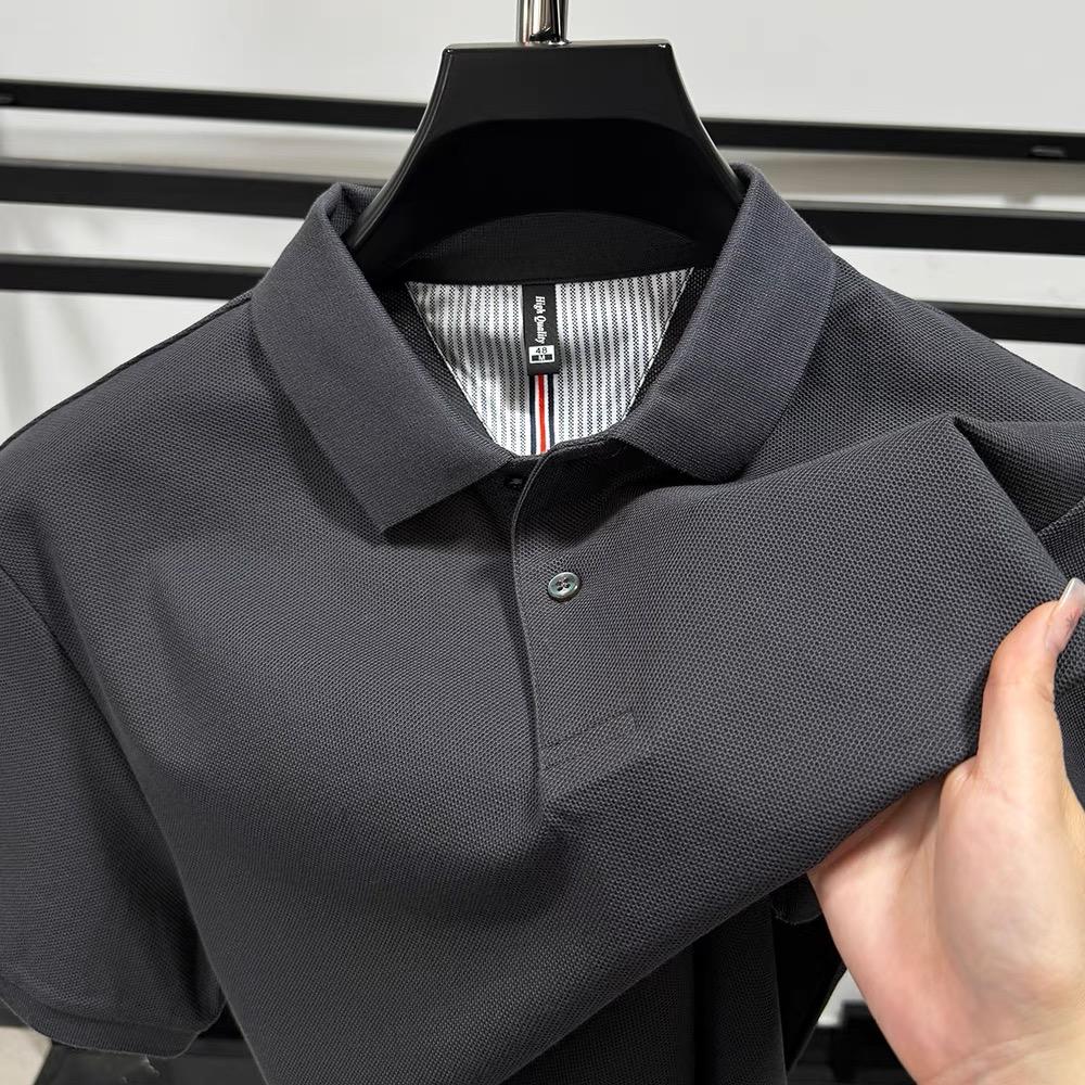 

100% хлопок премиум-бренд мужская футболка-поло с коротким рукавом летняя мода горячая распродажа гольф дышащая повседневная деловая футболка XL темно серый