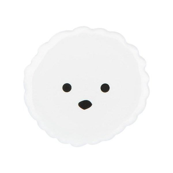 

J. Kara acrylic cell phone smart talk, 5-1. White Bichon, 1 piece