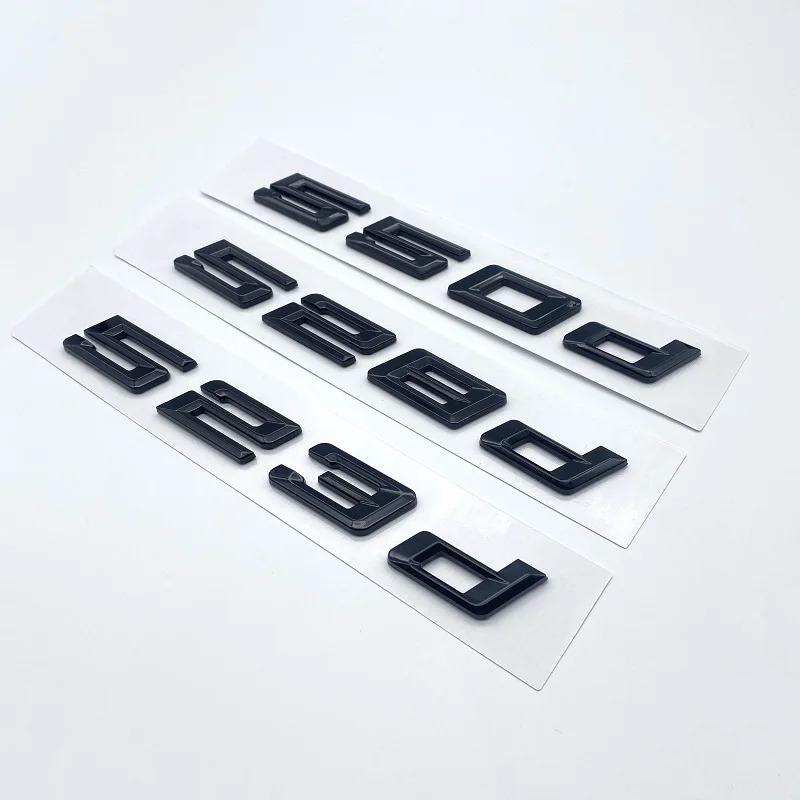 3D New Font Numbers Letters for BMW 5Series E39 E60 E61 F10 F1 520d 523d 525d 530d 535d 540d ABS Emblem G30 Car Trunk Sticker