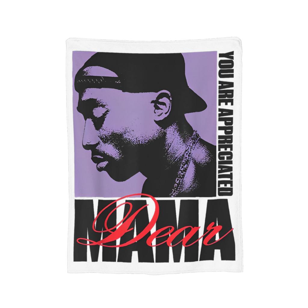 Rapper Tupac  Blanket Flannel 2pac Hip Hop Super Warm Throw Blanket for Outdoor Travel Bedroom Quilt