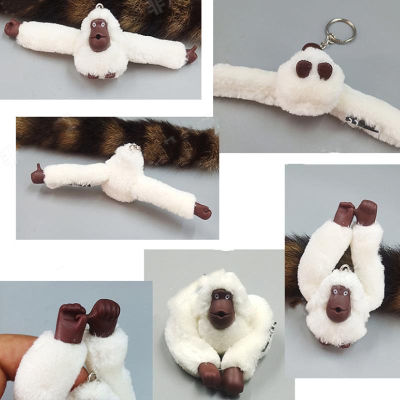 Cute Long-Tailed Monkey Key Chain Cartoon Cute Monkey Keychain Plush Toy Doll Bag Accessories Gift For Children