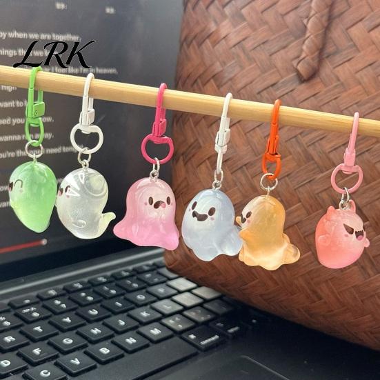 Ghost Backpacks Keychain 2Pcs Halloween Glow-in-the-Dark Keychain, Luminous Key Ring Pendant, Decorative Charm for Handbags Cartoon