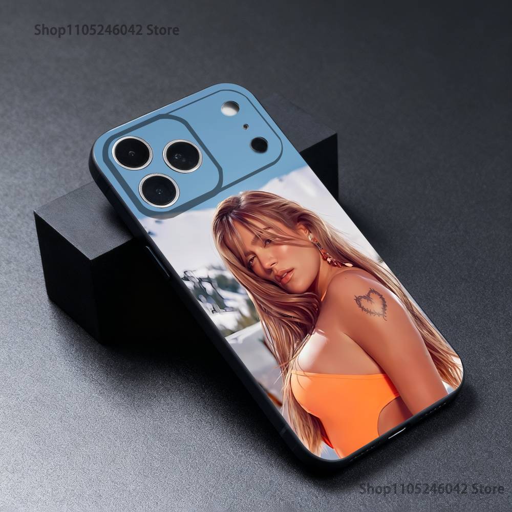 

K-Karol G Tropicoqueta Phone Case For iPhone 17,16,15,14,13,12,11,Pro,XS,Max,XR,Plus,E,SE4,Mini Black Soft Cover iPhone16pro