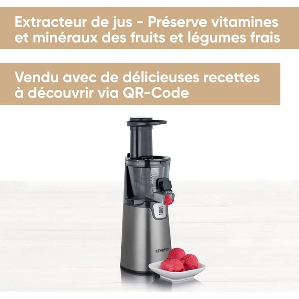 SEVERIN ES 3571 Juicer - 150W - Stainless Steel - Black/Metallic Grey