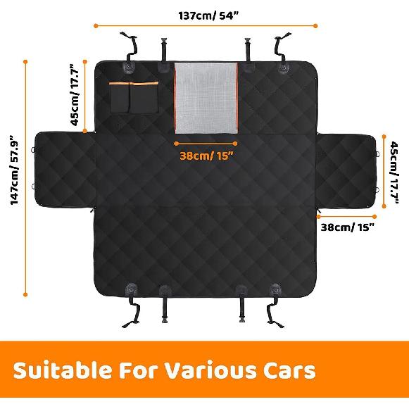 Rear Seat Waterproof Anti-Scratch Pet Dog Car Cushion