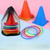 1 Set Wurfkegel Ringe Party Spiel Kinder Spielzeug Outdoor Fußball Agilitätstraining Karneval Familienspiele Hof Kombi Set Werkzeuge