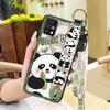 Panda Cartoon Phone Case For UMIDIGI A11 Pro Max Soft Case Wristband Ring Dirt-resistant Silicone Shockproof Wrist Strap