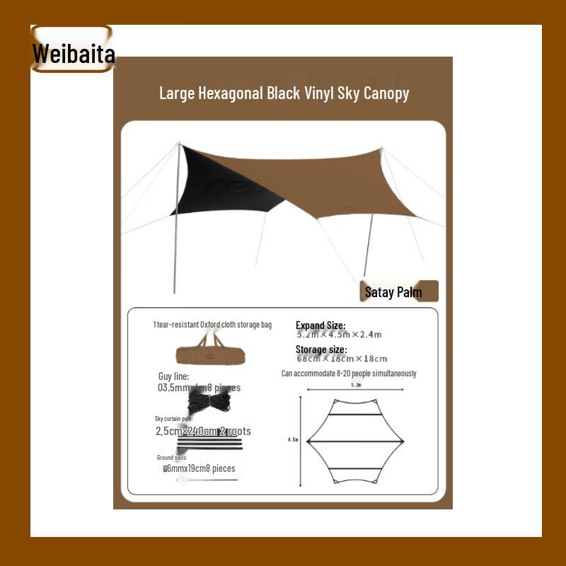 Weibada Blackout Tarp Camping Shelter
