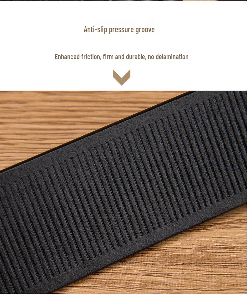 Herren-Gürtel aus echtem Leder mit Automatikschließe - Erste Schicht Rindsleder, Büffelprägung, Für junge und mittelalte Männer, Trendiges Design.