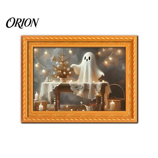 Decorative Metal Cabinet Magnets Christmas Ghost/Dog/Cat Fridge Magnets, Retro Wooden Photo Frame Refrigerator Magnet, Strong Magnetic Decorations