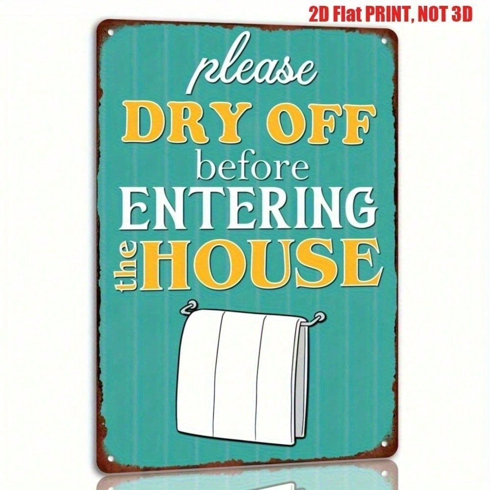 

Metal Wall Poster Anti-Vandal for Pool Retro Decor